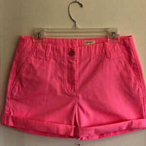 CREWCUTS Pink Cotton Cuffed Shorts Size 16